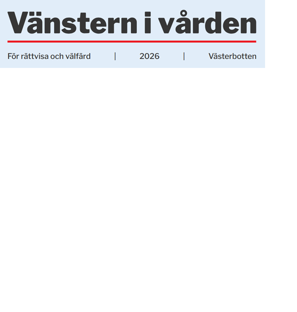 Logotypbanner för Vänstern i vården